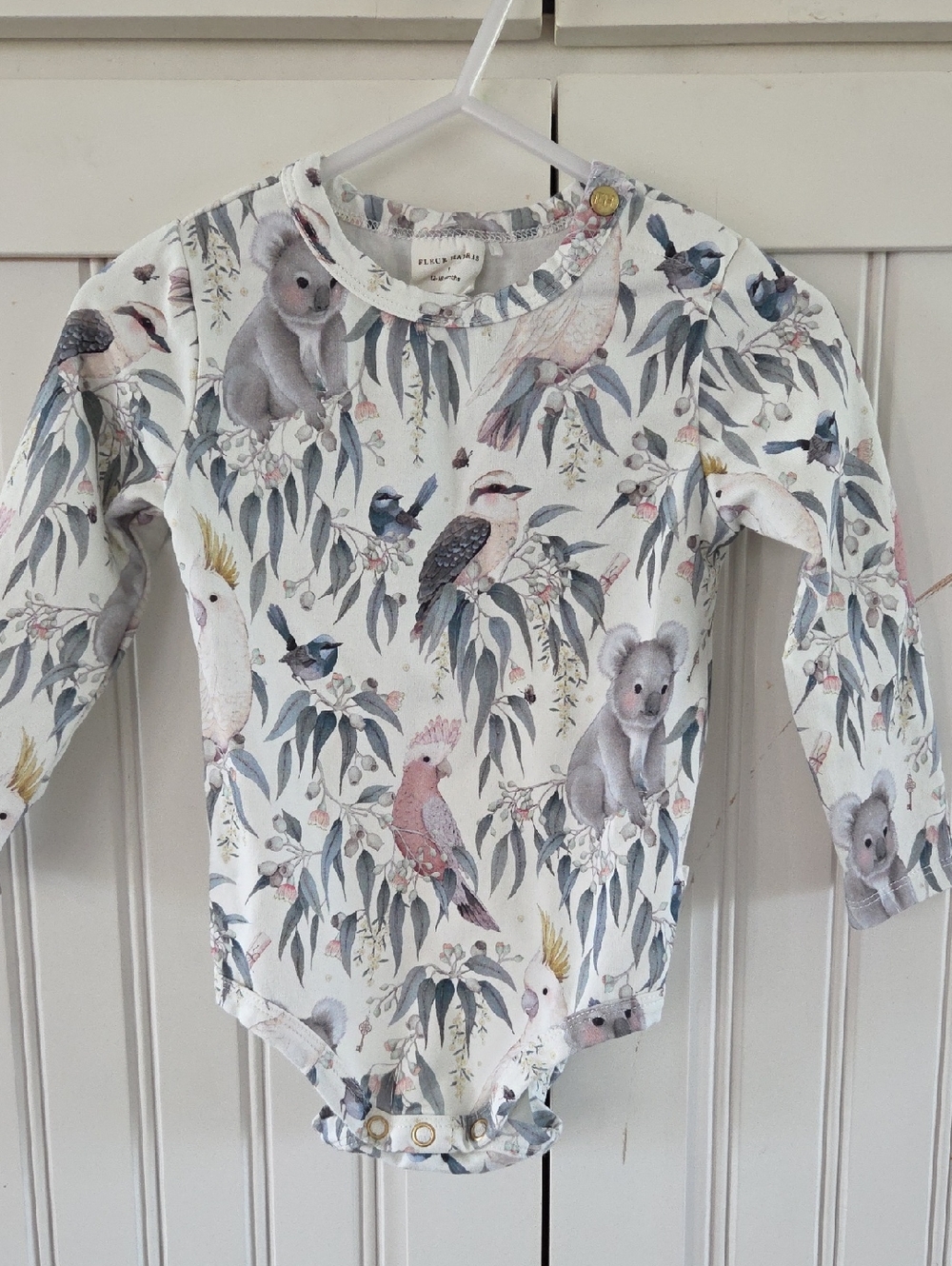 Fleur Harris Baby Girl Long Sleeve Body Suit 12-18 Months